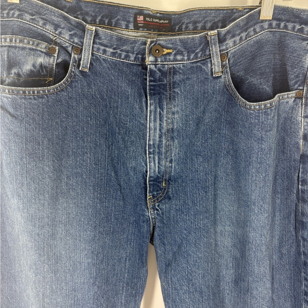 Ralph Lauren Polo Jeans Mens Blue Woodrow Relaxed Fit Cotton Denim-40x32 - Picture 2 of 11